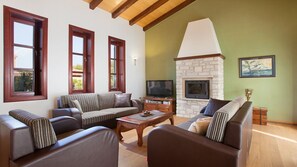 Télévision, cheminée