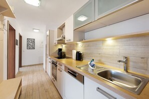 Fridge, oven, stovetop, dishwasher