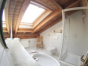 Dusche, Haartrockner, Handtücher