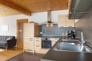 Fridge, oven, stovetop, dishwasher