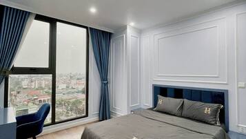 Superior Apartment, 2 Bedrooms, Kitchen, City View | Minibar, desk, laptop workspace, soundproofing