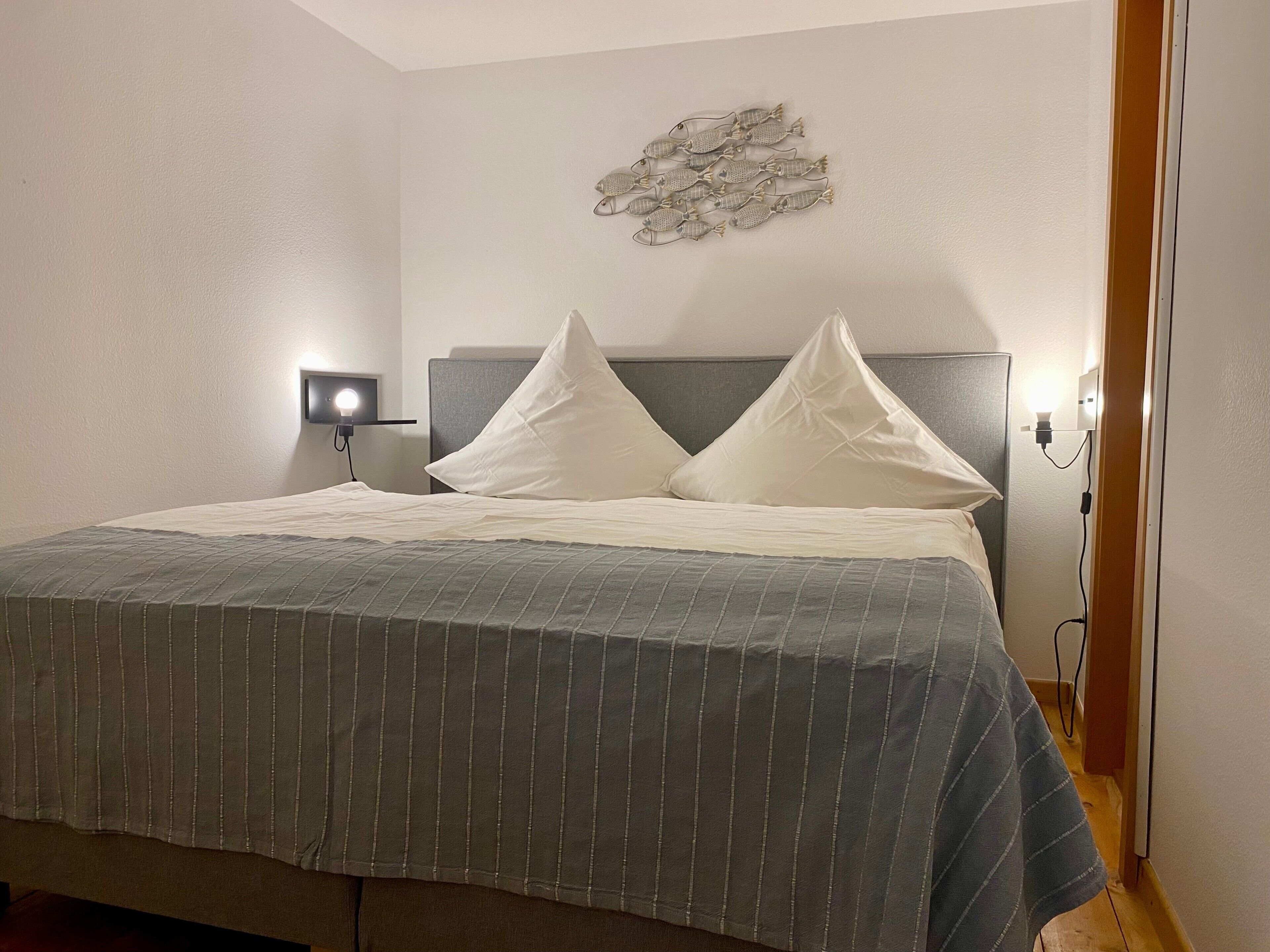 2 makuuhuonetta, vuodevaatteet