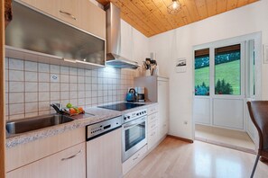 Fridge, oven, stovetop, dishwasher