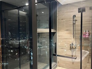 Superior Apartment, 2 Bedrooms, Kitchen, City View | Bathroom | Combined shower/tub, free toiletries, hair dryer, slippers - Landmark Ecopark by Emily in Town (Van Giang)