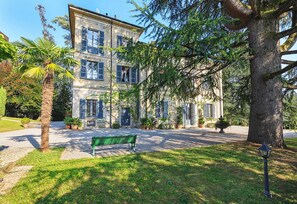 Traditional architecture meets serene surroundings in this historic property.