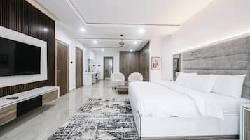 Suite Premium, vue montagne | 1 chambre, literie de qualité supérieure, bureau