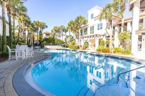 A heated pool - The One Legged Seagull | Elegant 5BR Beach Retreat | Private Access + Views! (Destin)