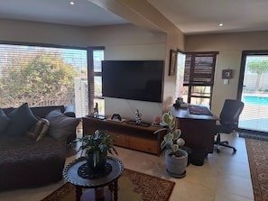 House, 3 Bedrooms, Smoking, Private Pool | Living room - Whispering Waves - Serene Langebaan Getaway With Breathtaking Views (Langebaan)
