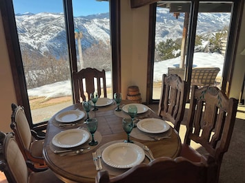 Mountain view from dining table