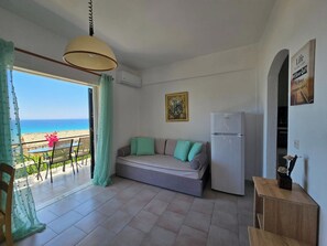Apartment | Living area - Glyfada Beach Apartment - Seaside Retreat (Corfu)