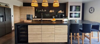 Spacious contemporary house with panoramic terrace and heated pool