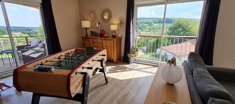 Spacious contemporary house with panoramic terrace and heated pool