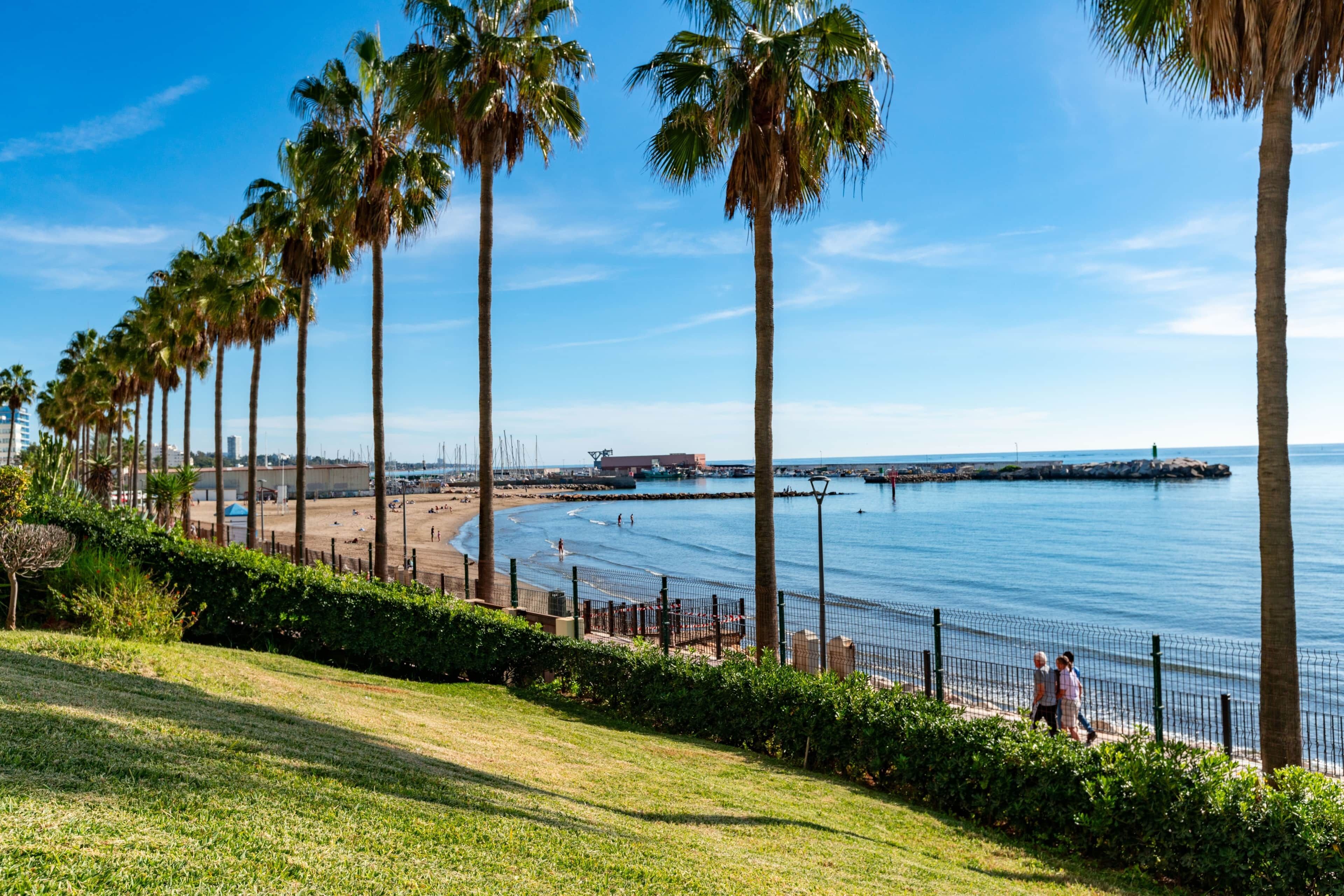 On the beach, beach towels