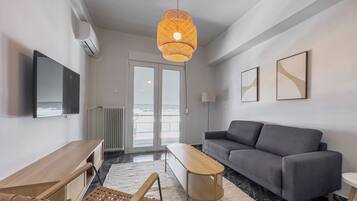 Luksusleilighet, byutsikt | Oppholdsområde