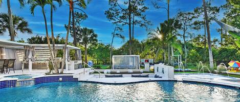 Outdoor pool, a heated pool