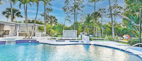 Piscine extérieure, piscine chauffée