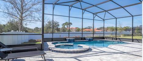 Una piscina riscaldata