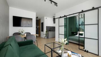 1 bedroom, iron/ironing board, travel crib, free WiFi