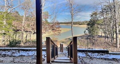Lakefront Retreat with 8 Acres, Firepit, Hot Tub + Fantastic Entertainment Room!