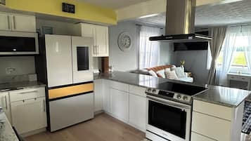 Microwave, stovetop, dishwasher