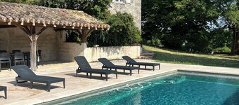 Private swimming pool - Charming Quercy stone house
