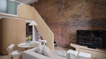Een 50-inch smart-tv met kabelzenders, Netflix en streamingdiensten