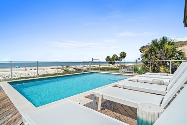 A heated pool