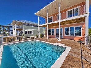 Et oppvarmet basseng