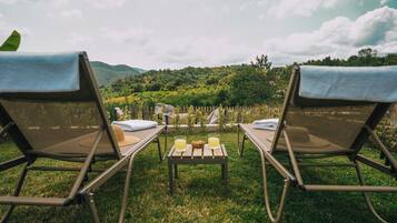 Deluxe-Villa, eigener Pool, Bergblick | Blick auf den Garten