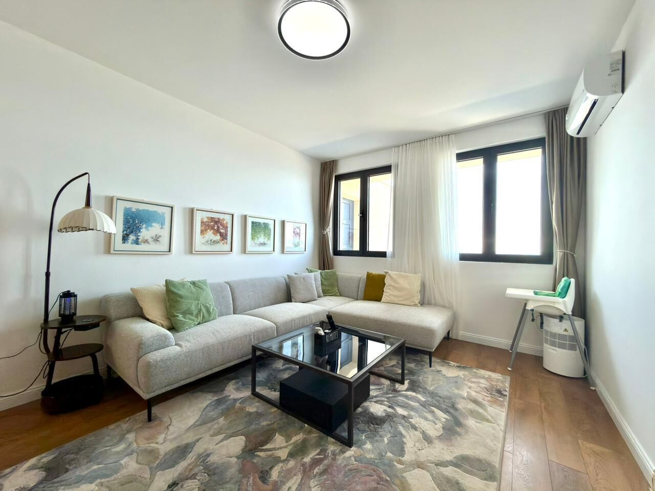 Family Apartment, Private Pool, Sea View | Living area | LCD TV