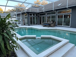 Outdoor pool, a heated pool - Gorgeous 4/3 pool home in Lake Mary FL a bedroom community of Orlando (Lake Mary)