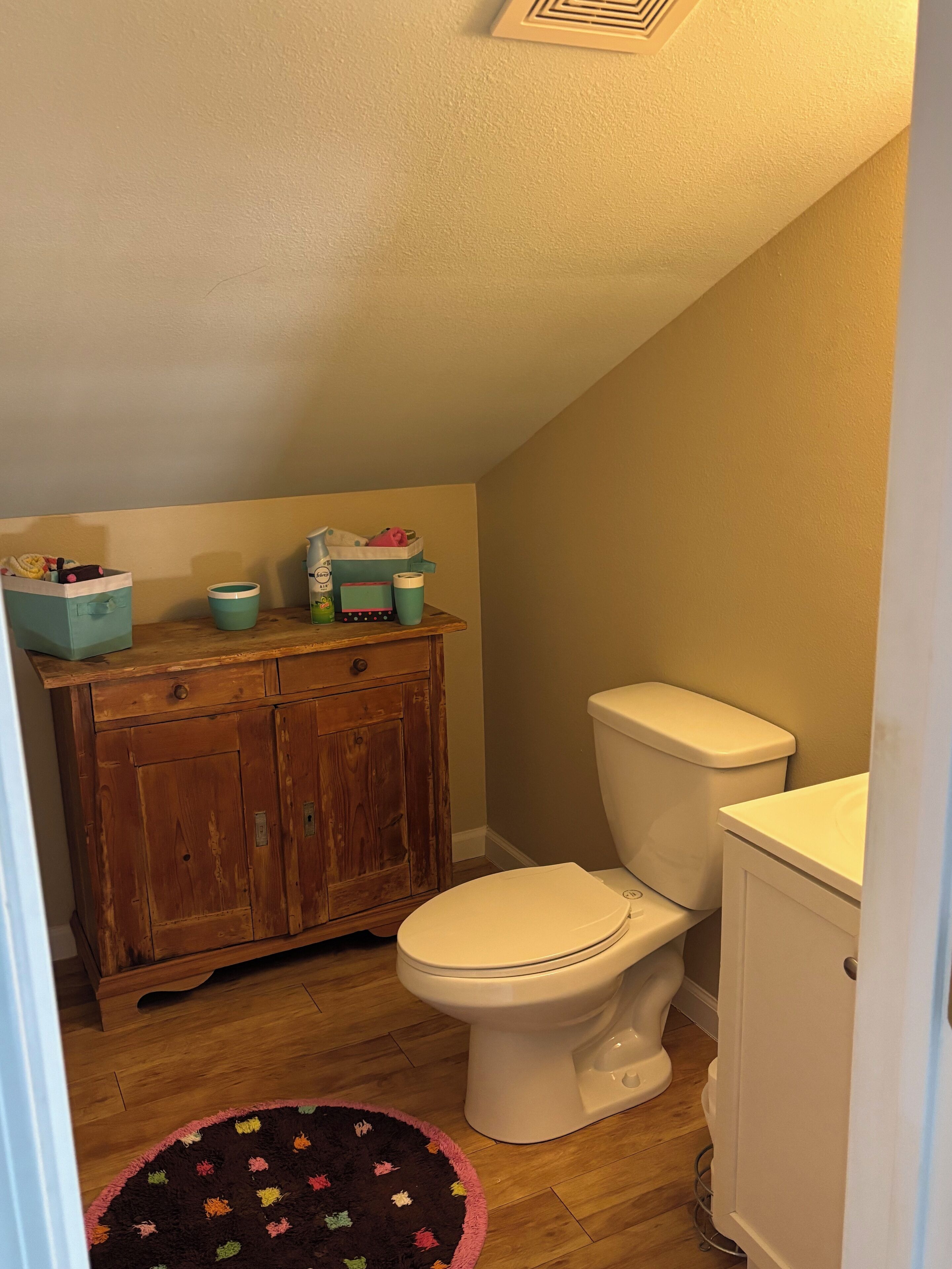 Hårføner, håndklær og toalettpapir