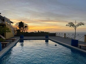 Outdoor pool, open 6:00 AM to 10:00 PM, pool umbrellas, sun loungers - The Victory Villa (Parlatuvier)