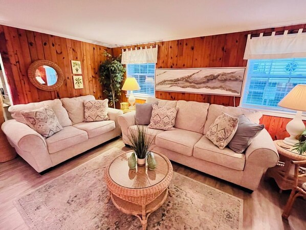 Cottage, Multiple Beds, Kitchen, Garden View | Living area - Philadelphia Street 17 #1 (Rehoboth Beach)