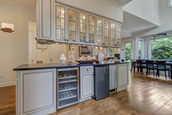 Ferienhaus, Mehrere Betten, Terrasse, Gartenblick | Speisen