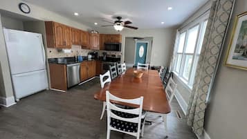 House, Multiple Beds, Fireplace, Garden View | Private kitchen | Coffee/tea maker