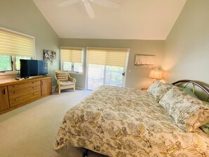 Ferienhaus, Mehrere Betten, Terrasse, Gartenblick | Ausblick vom Zimmer