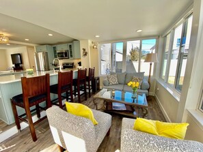 Condo, Multiple Beds, Kitchen, Garden View | Living area - Ocean View 5 (Dewey Beach)