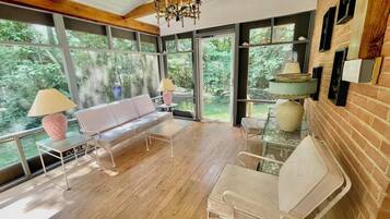 House, Multiple Beds, Fireplace, Garden View | View from room