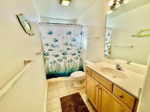 Casa, letti multipli, cucina, vista giardino | Bagno