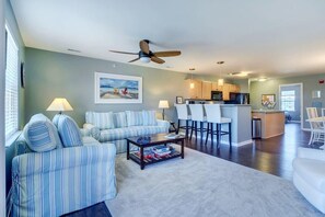 Condo, Multiple Beds, Patio, Garden View | Living area - Palm Drive 36501 #1201 (Rehoboth Beach)
