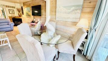 Townhome, Multiple Beds, Balcony | Living area | Fireplace