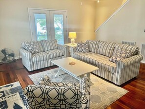 House, Multiple Beds, Hot Tub, Garden View | Living area | Fireplace, MP3 dock - Munson Street 310 (Rehoboth Beach)