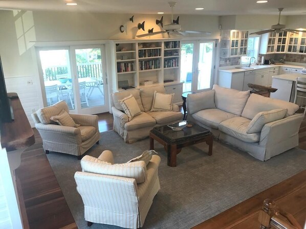 House, Multiple Beds, Fireplace, Garden View | Living area | Fireplace - Jersey Street 4 (Dewey Beach)