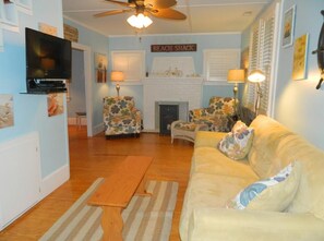 Cottage, Multiple Beds, Kitchen, Garden View | Living area - Laurel Street 204 (Rehoboth Beach)
