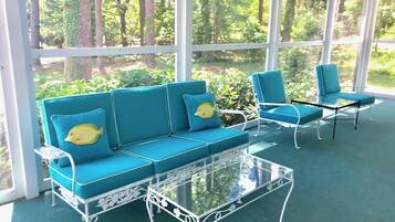 House, Multiple Beds, Balcony, Garden View | View from room