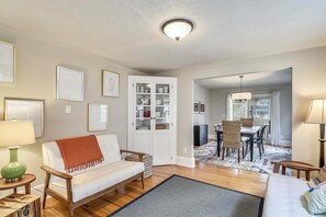 Cottage, Multiple Beds, Fireplace, Garden View | Living area | Fireplace - Laurel Street 108 (Rehoboth Beach)
