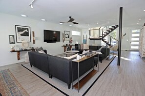 House, Multiple Beds, Pool Access, Pool View | Living area - Maryland Avenue 35 (Rehoboth Beach)