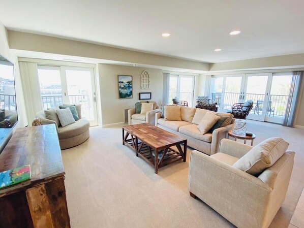 Condo, Multiple Beds, Balcony, Ocean View | Living area - THE Henlopen 719 (Rehoboth Beach)