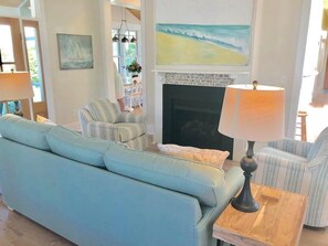 Cottage, Multiple Beds, Patio, Ocean View | Living area